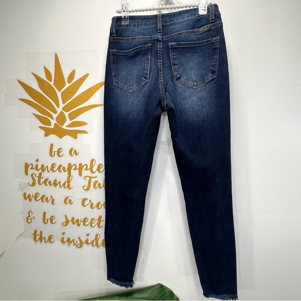 KANCAN Skinny Ankle Zip Distressed Knee Jeans Denim Size 5 / 26 - Picture 5 of 16